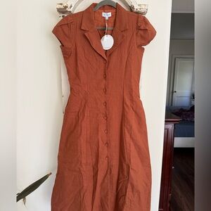 NWT Lost + Wander Terracotta Midi Dress size Small